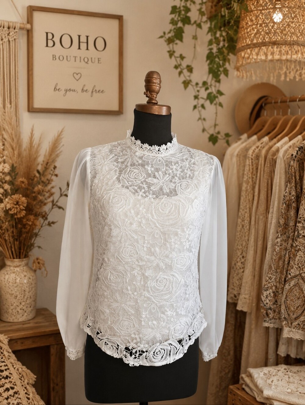 Elegant White Lace Blouse